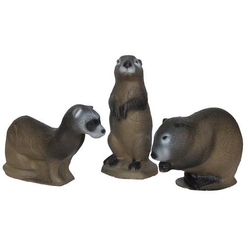 3Di 3D Target Family Pack Mink, Muskrat and Prairie Dog - pakke med tre dyr-BueBua - Din bueforhandler!