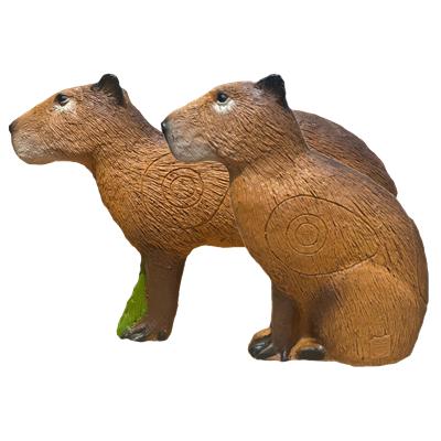 3DI Capybara Tikk og Tokk – sett med stående og sittende 3D-figur