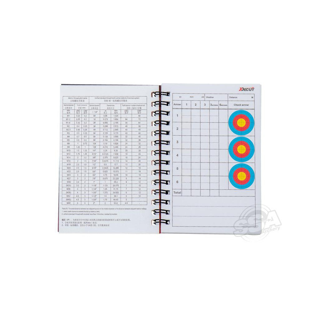 Decut Scorebok til bueskyting-Skytterutstyr-BueBua - Din bueforhandler!